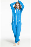 Solid adult onesie all-in-one piece jumpsuit jump in fleece zip hoody by Nordic Way rompers daffedress fleece unique