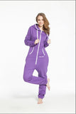 Solid adult onesie all-in-one piece jumpsuit jump in fleece zip hoody by Nordic Way rompers daffedress fleece unique